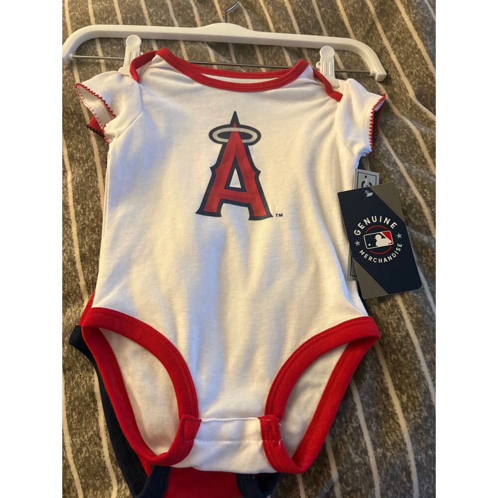3 pack 12 month MLB Angels onesies - Picture 2 of 3
